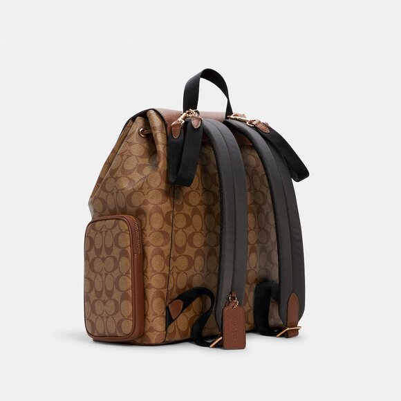 Backpack In Signature Canvas Coach - Picture 3 of 11